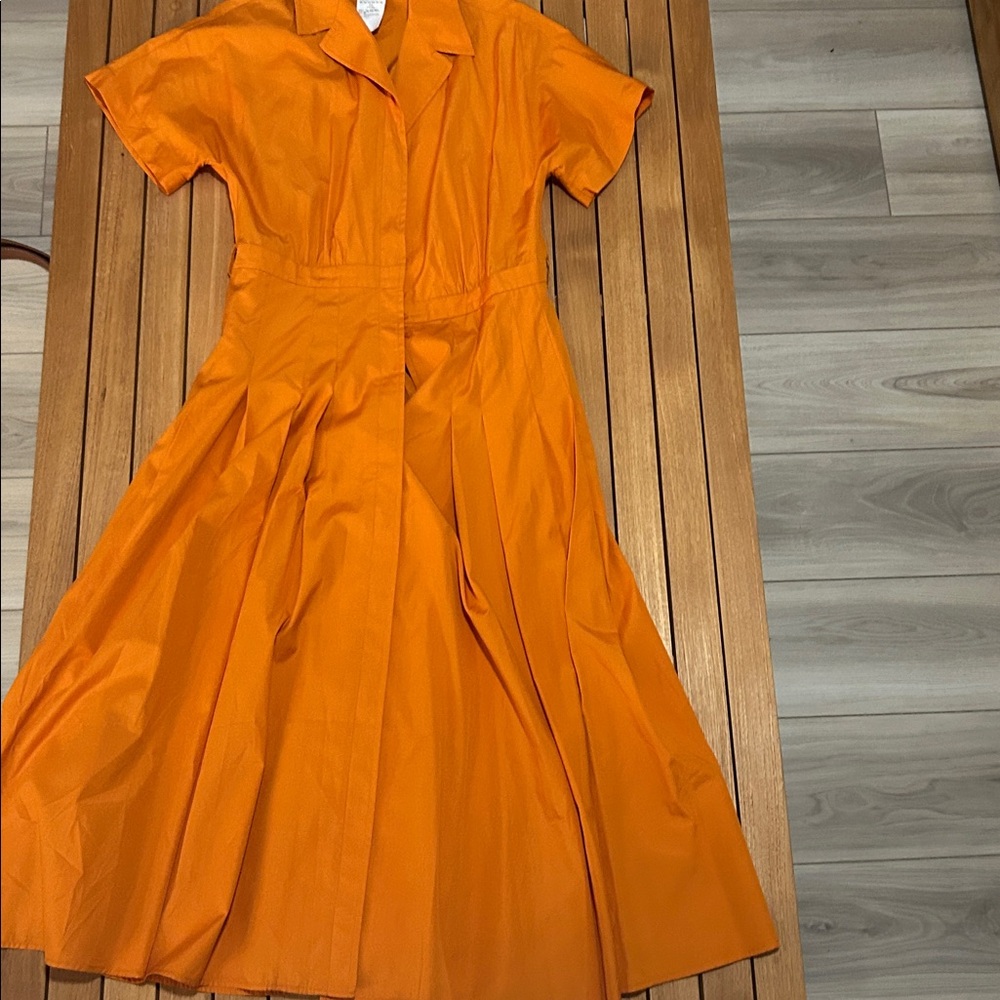 MaxMara Vibrant Orange Midi Dress